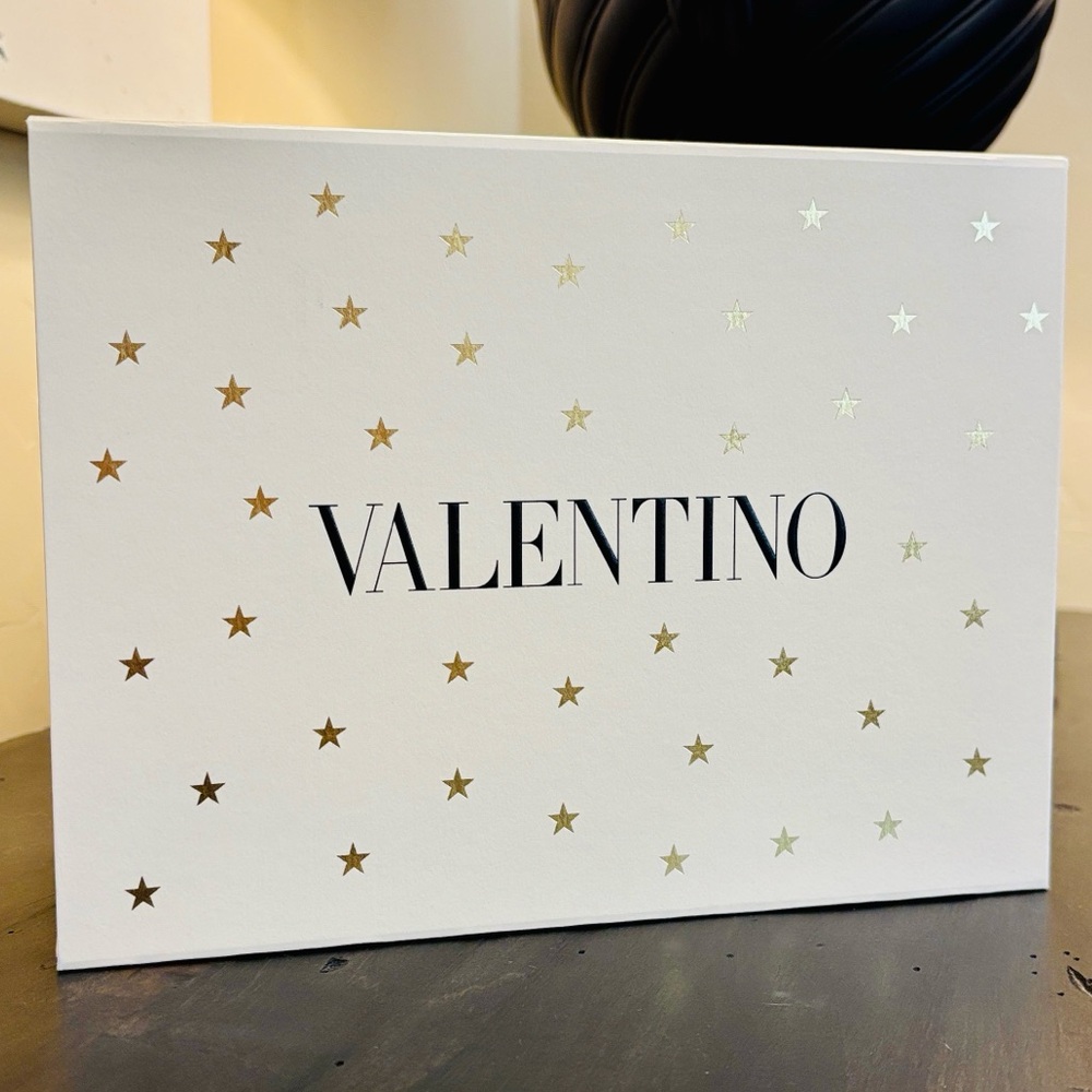 Valentino Holiday Cream Box with Gold Stars